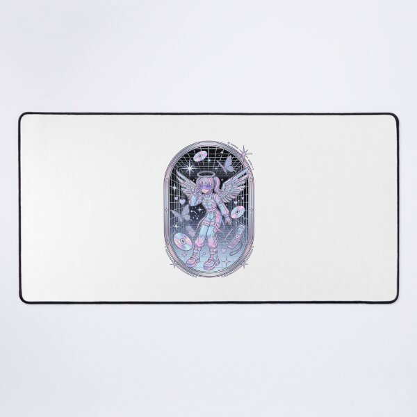 Item preview, Y2K Cyber Angel Holographic Pastel Anime Girl 2000s Techwear Aesthetic designed and sold by mood-draftsman.