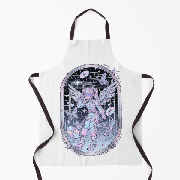 Item preview, Y2K Cyber Angel Holographic Pastel Anime Girl 2000s Techwear Aesthetic designed and sold by mood-draftsman.