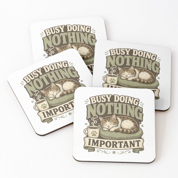 Item preview, Busy Doing Nothing Important Funny Cat Design | Cozy Cat Lover Gift | Busy Collection designed and sold by SoulThread Studio.