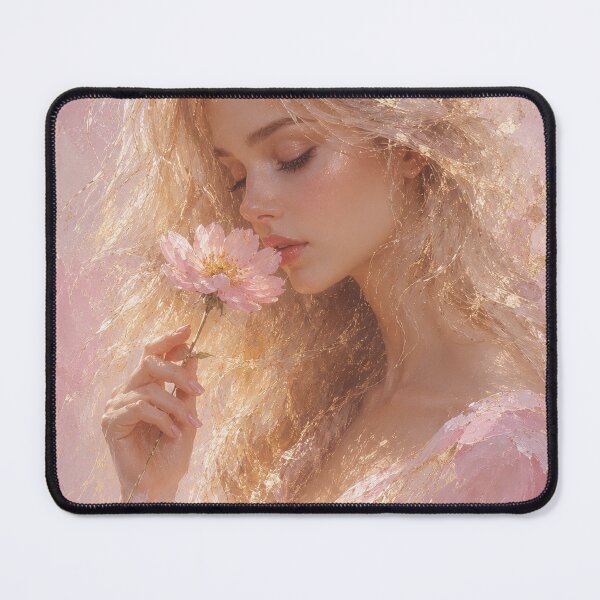 Item preview, Ethereal Woman with Pink Flower designed and sold by aurelixagency.