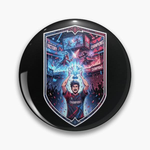 Item preview, Esports Champion Victory Trophy Arena Tournament Anime Gamer Crest designed and sold by mood-draftsman.