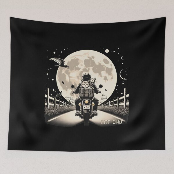 Item preview, Feline Riders Moon Night Motorcycle designed and sold by OlyvieArt.