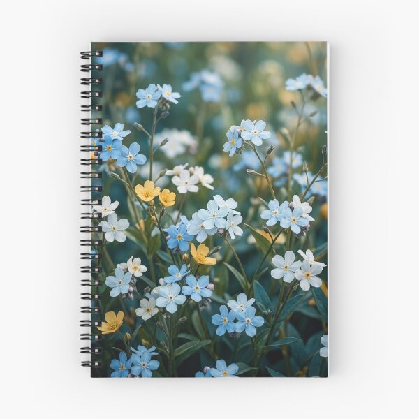 Item preview, Soft Blue Forget Me Not Wildflowers Floral Garden Graphic designed and sold by PACS0011.