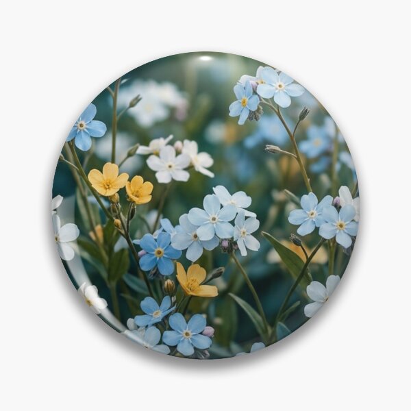 Item preview, Soft Blue Forget Me Not Wildflowers Floral Garden Graphic designed and sold by PACS0011.