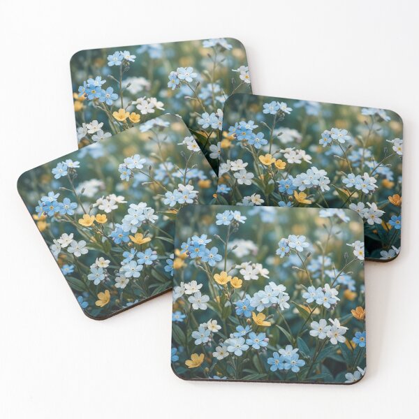 Item preview, Soft Blue Forget Me Not Wildflowers Floral Garden Graphic designed and sold by PACS0011.