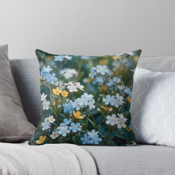 Item preview, Soft Blue Forget Me Not Wildflowers Floral Garden Graphic designed and sold by PACS0011.