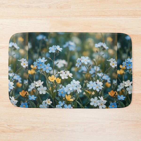 Item preview, Soft Blue Forget Me Not Wildflowers Floral Garden Graphic designed and sold by PACS0011.