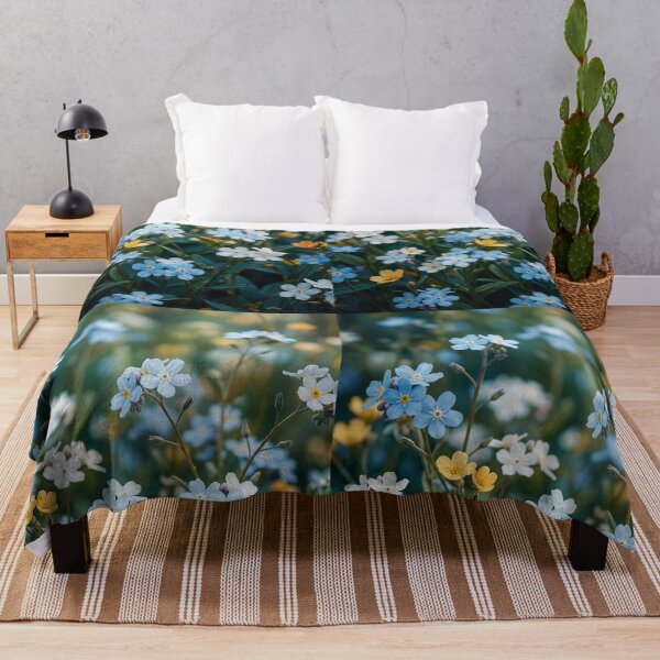 Item preview, Soft Blue Forget Me Not Wildflowers Floral Garden Graphic designed and sold by PACS0011.