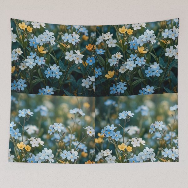 Item preview, Soft Blue Forget Me Not Wildflowers Floral Garden Graphic designed and sold by PACS0011.