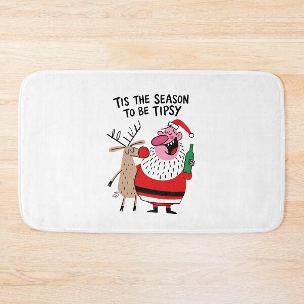 Item preview, HO HO HO... Who’s Driving the Sleigh? Funny Drunk Christmas Santa & Reindeer designed and sold by Ramona-Gliga.