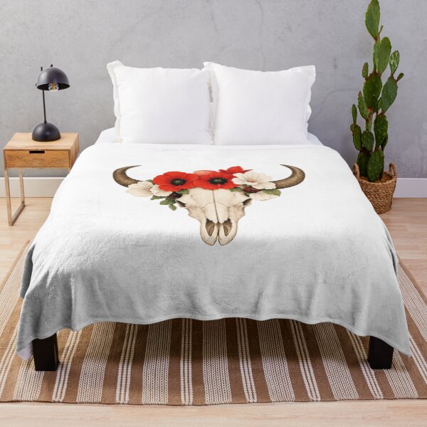 Item preview, Georgia O'Keeffe Skull with Flowers designed and sold by erkinmaddison.