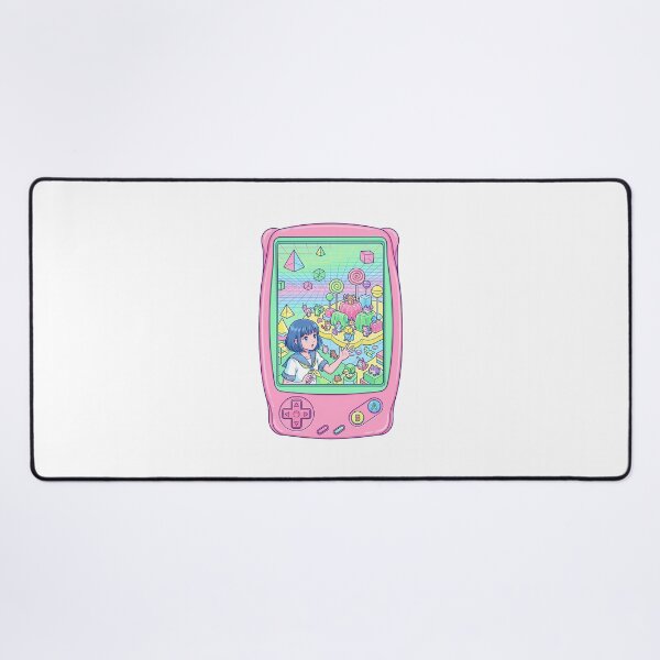 Item preview, Retro Handheld Console 90s Anime Girl Vaporwave Candy World Aesthetic designed and sold by mood-draftsman.