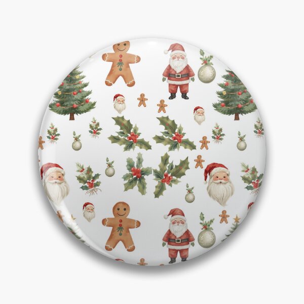 Item preview, Navidad vintage retro acuarela Papá Noel designed and sold by Patternpulseee.