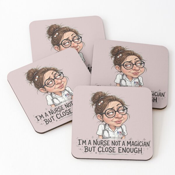 Item preview, Funny Nurse Caricature Messy Bun Sarcasm Art designed and sold by puzzell.