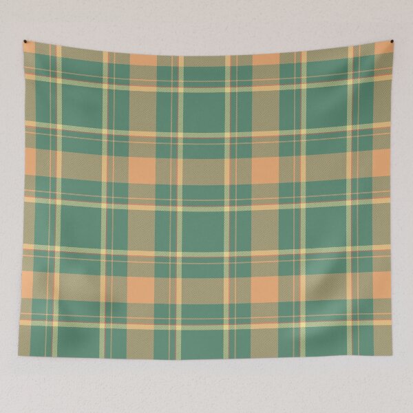 Item preview, Green Orange Plaid Tartan Pattern designed and sold by Zaya_art.