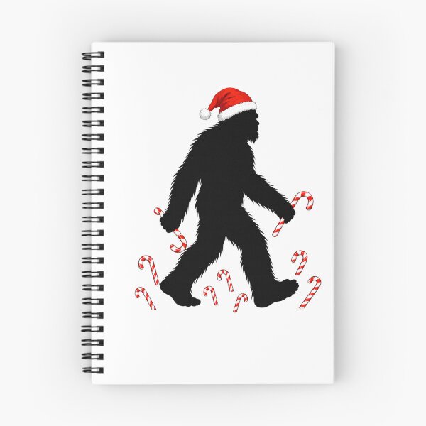 Item preview, Christmas Bigfoot Santa Hat Candy Cane Silhouette Sasquatch designed and sold by mari-kayden.
