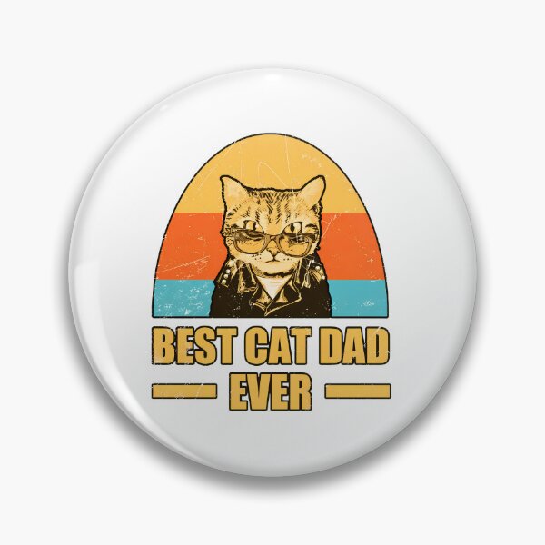 Item preview, Retro Sunset Cool Cat Dad Ever Graphic Art designed and sold by OlyvieArt.