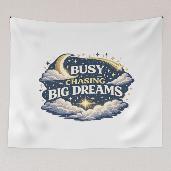 Item preview, Busy Chasing Big Dreams Motivational Moon & Stars Retro Inspirational Design designed and sold by SoulThread Studio.