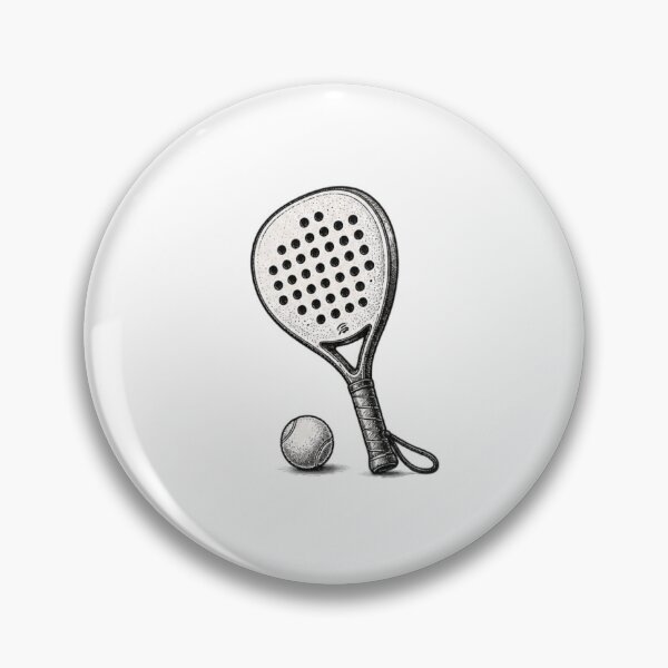 Item preview, Vintage Padel Racket & Ball – Hand Drawn Padel Tennis Sport Design designed and sold by PartoPala.