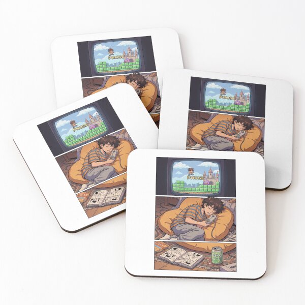 Item preview, 90s Retro Gaming Asleep On Beanbag Lo-Fi Anime Manga Comic Aesthetic designed and sold by mood-draftsman.