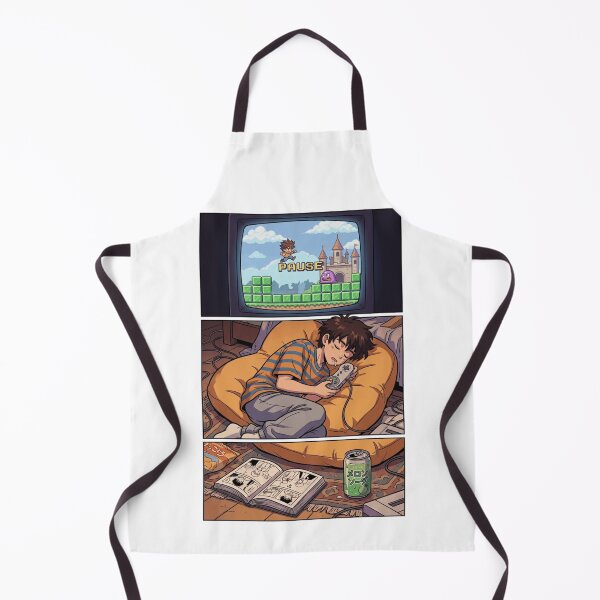 Item preview, 90s Retro Gaming Asleep On Beanbag Lo-Fi Anime Manga Comic Aesthetic designed and sold by mood-draftsman.