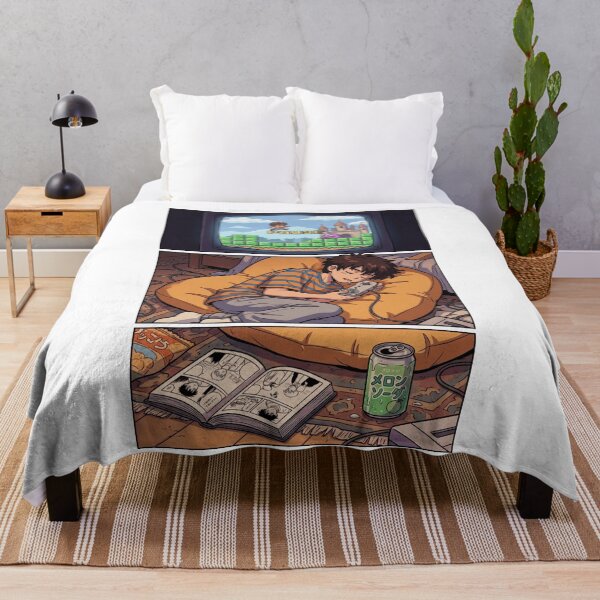 Item preview, 90s Retro Gaming Asleep On Beanbag Lo-Fi Anime Manga Comic Aesthetic designed and sold by mood-draftsman.