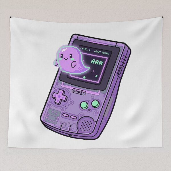 Item preview, Cute Pixel Ghost Haunted Handheld Console Pastel Goth Gamer Aesthetic designed and sold by mood-draftsman.