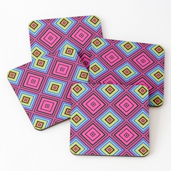 Item preview, Neon Pink Diamond Pop Pattern designed and sold by whimsiqueer.