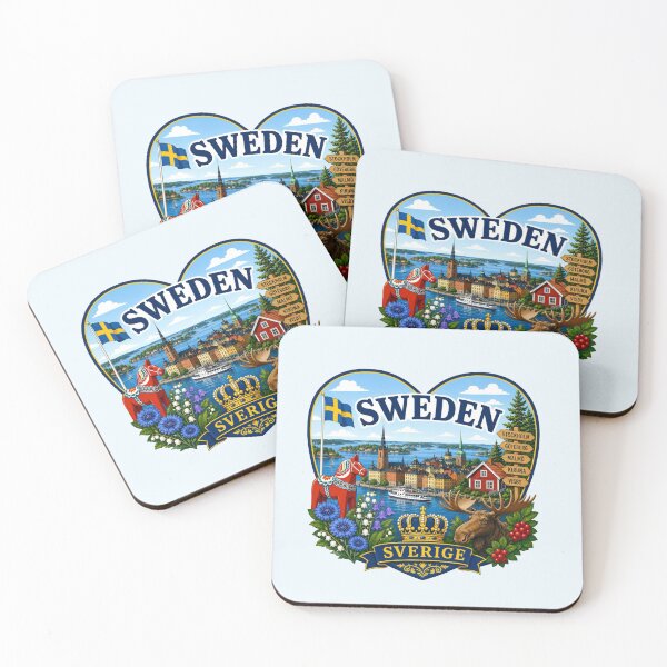 Item preview, Sweden Heart Shape Design designed and sold by Myra365Art.