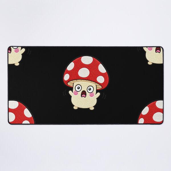 Item preview, Scared Mushroom Kawaii Embroidery Patch Illustration designed and sold by ColorSplash123.
