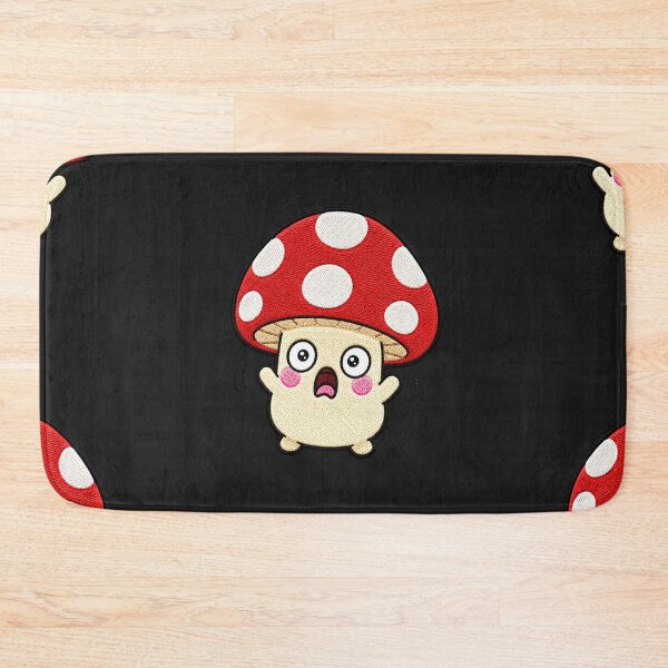Item preview, Scared Mushroom Kawaii Embroidery Patch Illustration designed and sold by ColorSplash123.