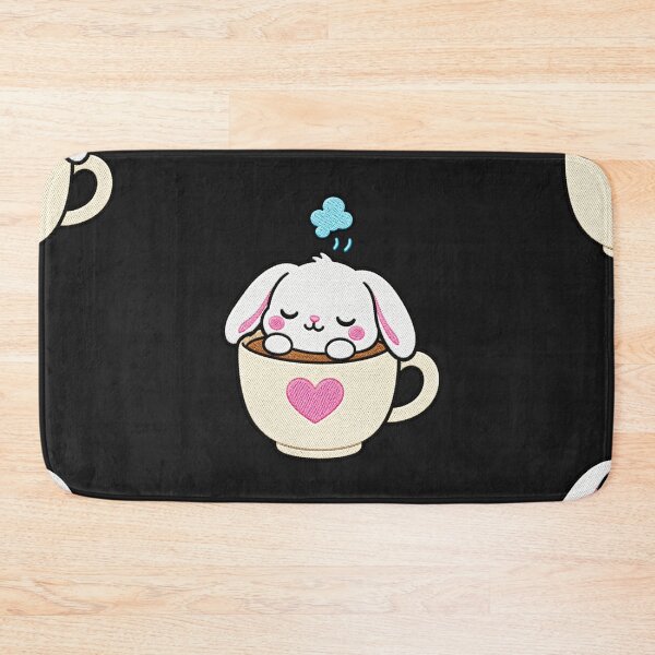 Item preview, Sleepy Bunny Coffee Mug Kawaii Embroidery Patch designed and sold by ColorSplash123.