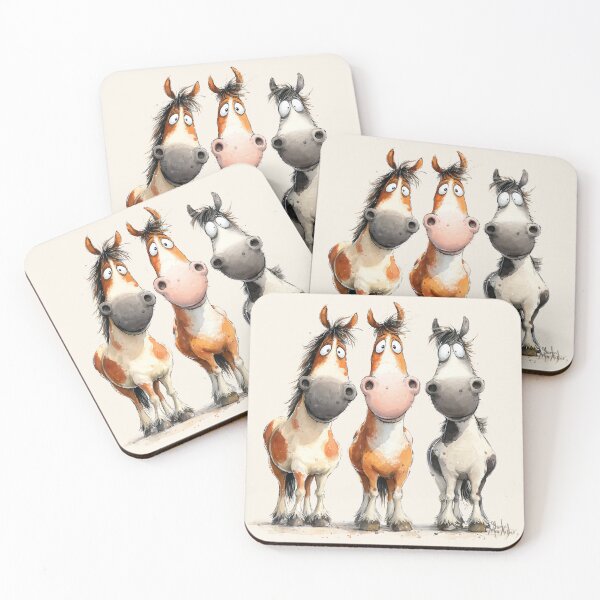 Item preview, Cute Happy Horses ' The Trailblazers ' Designs BY SHiRLeY MacARTHuR designed and sold by Shirley MacArthur Art.