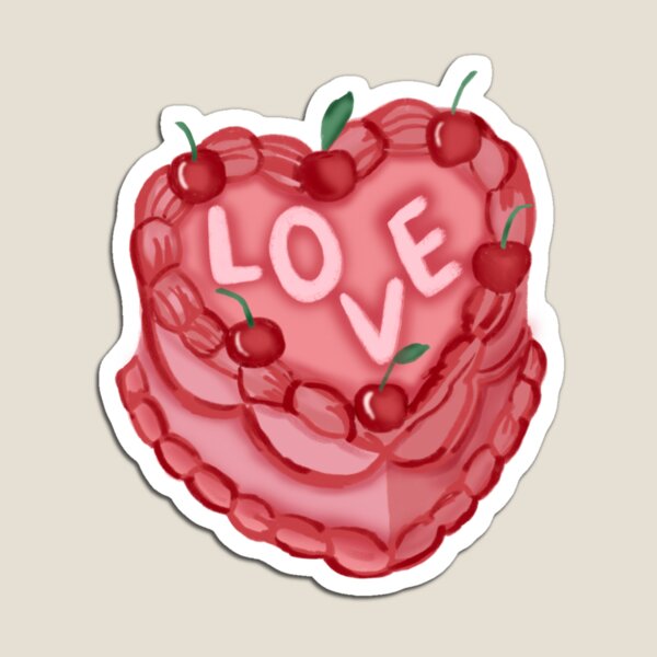 Item preview, Love cherry pink cake designed and sold by tornasolhaze.