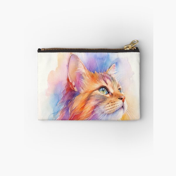 Item preview, Colorful Watercolor Cat designed and sold by aurelixagency.