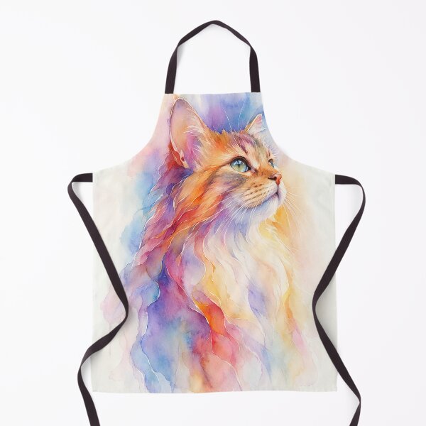 Item preview, Colorful Watercolor Cat designed and sold by aurelixagency.