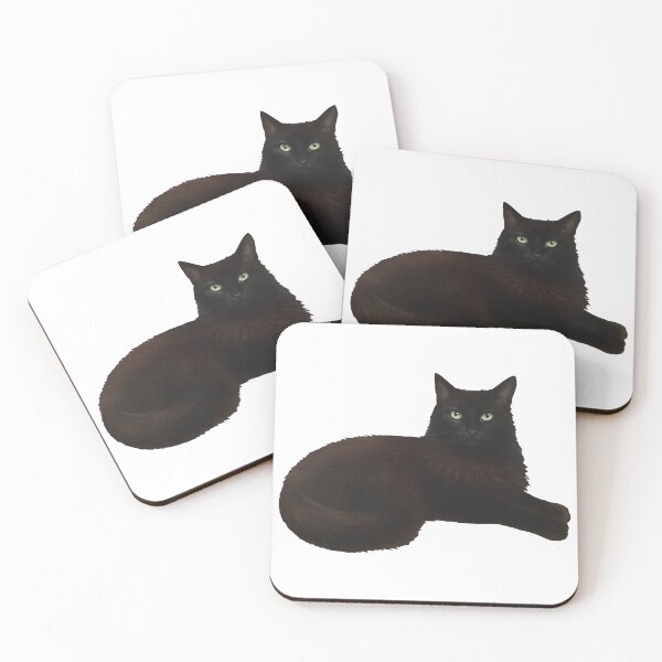 Item preview, Black Cat Portrait Art designed and sold by OlyvieArt.