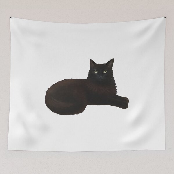 Item preview, Black Cat Portrait Art designed and sold by OlyvieArt.