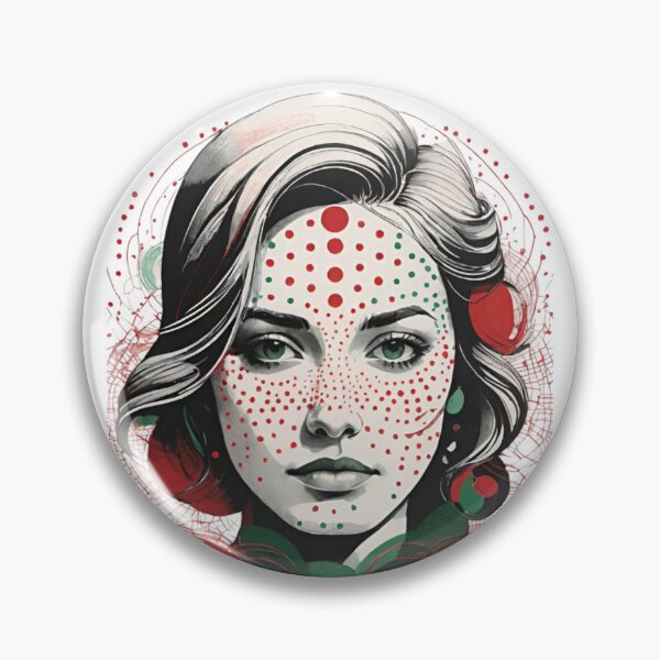 Item preview, Retro Pop Art Woman Portrait with Polka Dots designed and sold by AlxVel.