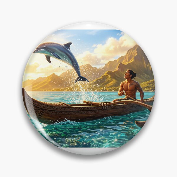 Item preview, Sacred Encounter — The Outrigger and the Dolphin designed and sold by Hawaii26.