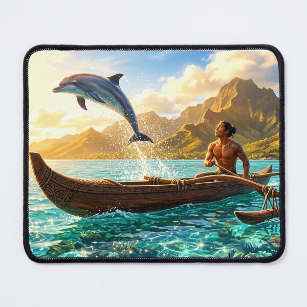 Item preview, Sacred Encounter — The Outrigger and the Dolphin designed and sold by Hawaii26.