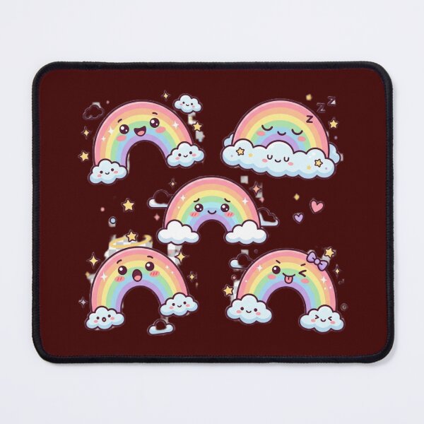 Item preview, Cute Weather Emojis: Pastel Rainbows and Clouds designed and sold by Tinydoodlenest .