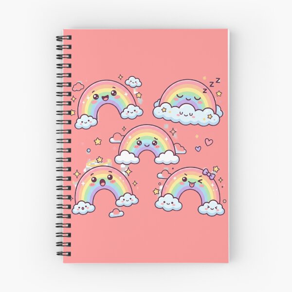 Item preview, Cute Weather Emojis: Pastel Rainbows and Clouds designed and sold by Tinydoodlenest .