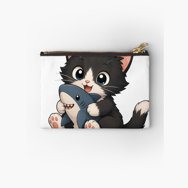 Item preview, Cute Tuxedo Cat Hugging Plush Toy Shark   designed and sold by Jaideep Walia.