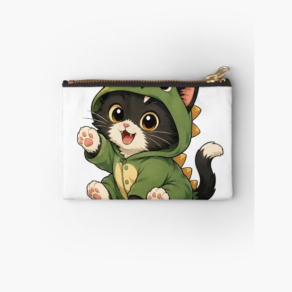 Item preview, Cute Tuxedo Cat in Dinosaur Onesie Costume   designed and sold by Jaideep Walia.