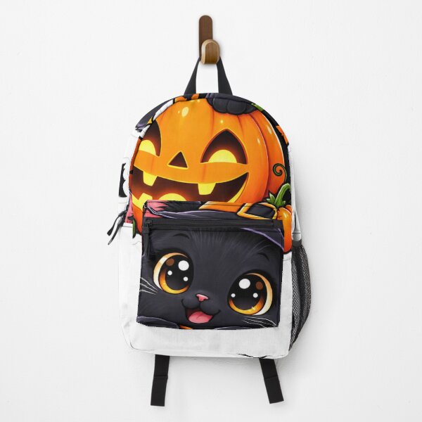 Item preview, Cute Black Cat Halloween Sticker | Witch Cat & Pumpkin Spooky Vibes designed and sold by Genzfirevibes.