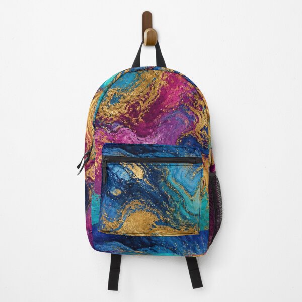 Item preview, Liquid Gold & Vibrant Turquoise Fluid Marble Art designed and sold by breathinghuman.