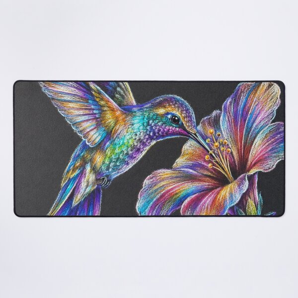 Item preview, Rainbow Hummingbird and Hibiscus designed and sold by aurelixagency.