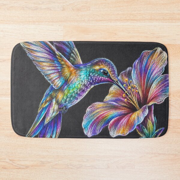 Item preview, Rainbow Hummingbird and Hibiscus designed and sold by aurelixagency.