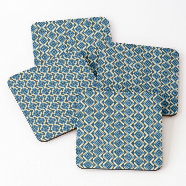 Item preview, Navy Gold Art Deco Chevron Pattern designed and sold by whimsiqueer.